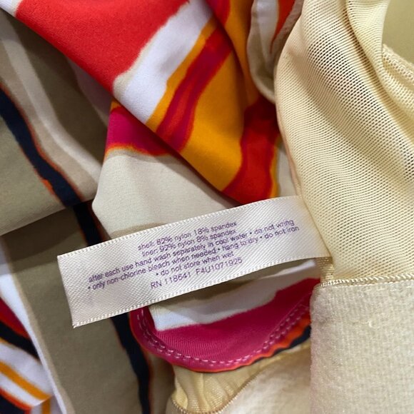 Swim By Cacique Tankini Top Multicolored Striped Tiered NWT Women's Size 18 - Picture 9 of 9